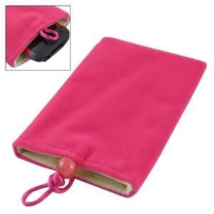  Gino Hot Pink Soft Flannel Vertical Bag Holder for iPhone 