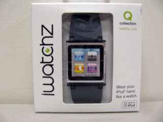 NEW ~ iWatchz Q Wrist Watch Case for iPod Nano 6G   GRAY / GREY 