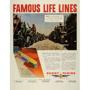  1944 Ad Bundy Tubing World War II Industry Production 