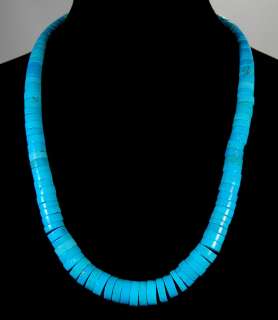 2x4 5x15mm Blue Turquoise Graduated Heishi Beads 18  