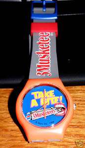VINTAGE 3 MUSKETEERS CANDY BAR ADVERTISING WATCH 1988  