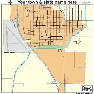  Street & Road Map of Willows, California CA   Printed 