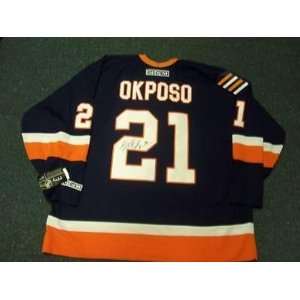 Kyle Okposo Autographed Jersey   Autographed NHL Jerseys  