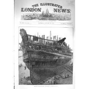  1875 Breaking Hospital Ship Dreadnought Chatham Docks 