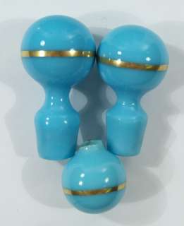 Portieux Vallerysthal Blue Glass Perfume Bottles  