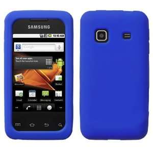 SAMSUNG BOOST MOBILE GALAXY PREVAIL BLUE SOLID SILICONE RUBBER TOUCH 