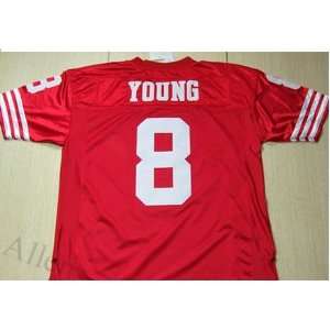  San Francisco 49ers Football Jersey #8 Young Red Jersey 