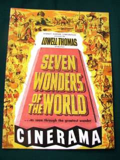 Seven Wonders of the World 1950s Cinerama Book  