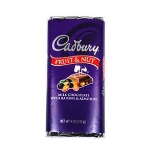 Cadburys Fruit & Nut Milk Chocolate Bar with Almonds   4 Oz/ Bar, 24 