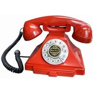  Golden Eagle Classic Brittany Desk Phone Red Electronics