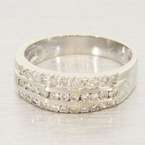 Elegant Sparkling 14K White Gold Diamond Wedding Anniversary Vintage 