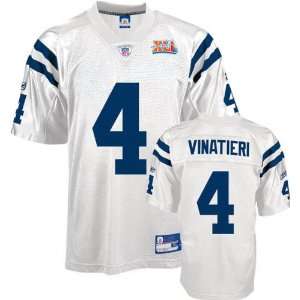 Adam Vinatieri White Reebok Super Bowl XLI Indianapolis Colts Jersey