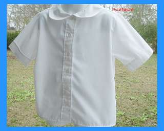 Lee Girl Short Sleeve White Blouse School Uniform 7  