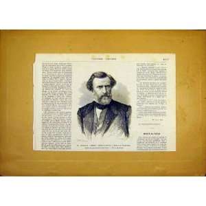  Potrait Thomas Institute French Print 1868