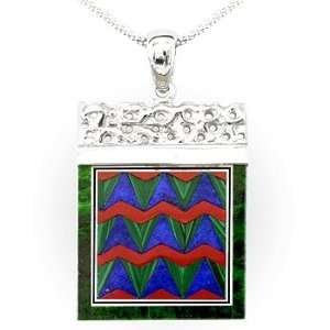  Intarsia silver pendant Vanna Weinberg Jewelry