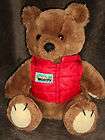 Vintage Dakin Woody 1986 Teddy Cute sitting brown Plush Bear 9 red 