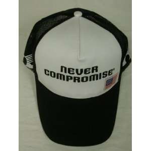  Never Compromise Tour Trucker Hat Wht/Blk USA Mesh NEW 