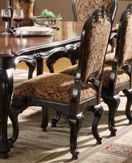 78 Vintage Black Cabriole French Table & Upholstered Chairs  