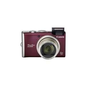 Red SX200 IS 12.1MP Camera with 28mm Wide Angle 12x Optical Zoom and 3 