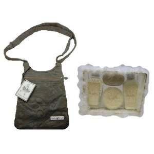  Messenger Bag And Bath And Body Gift Set, (VANILLA HAZELNUT) Beauty