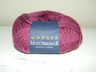 10 Skein Jaeger Matchmaker Aran Wool Yarn wine 3742  