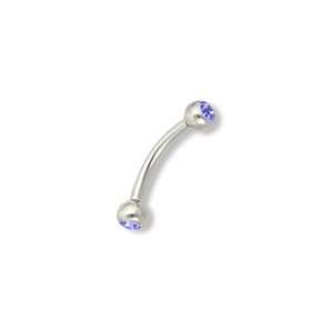   or 10G BENT BARBELL WITH JEWELED BALLS 14g 5/16 (8mm) AB 4mm Jewelry