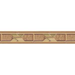 Brewster 418B128 Borders and More Bamboo Basket Wall Border, 3.5 Inch 