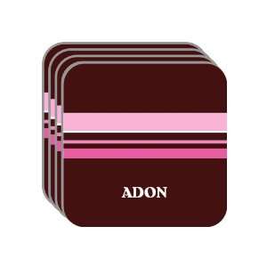 Personal Name Gift   ADON Set of 4 Mini Mousepad Coasters (pink 