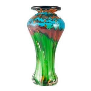  Castellani Glass Ware Murano Art Retro Crystal Vase Green 