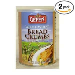 pack Gefen Whole Wheat Bread Crumbs Original Plain   12 Oz   Kosher 