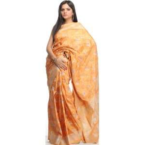   Jamdani Sari with All Over Brocade Weave   Pure Silk 