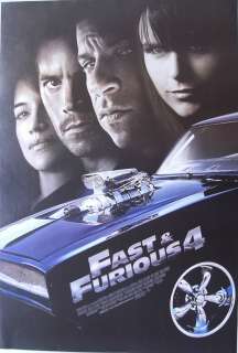 FAST & FURIOUS 4 MOVIE POSTER FROM ASIA  Vin Diesel  