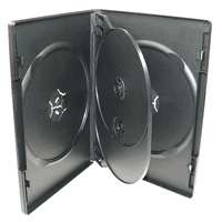 10 PCS STANDARD BLACK 4 DISC HOLDER DVD CASES  