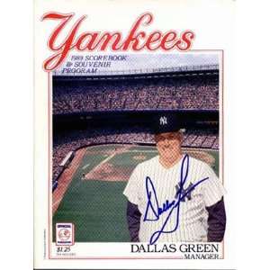   New York Yankees autographed Program Dallas Green