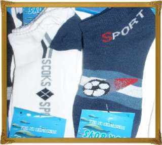 Lot Boys Ankle Sport Socks 80% Cotton Size 6X Brand New NWT Free 