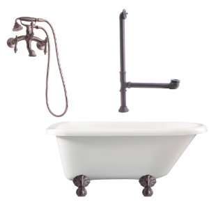 Giagni LA1 ORB Augusta 54 Roll Top Tub Kit White, with Ball and Claw 