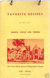   FAVORITE RECIPES *LOCAL COOK BOOK *43rd AVE PRESBYTERIAN CHURCH  