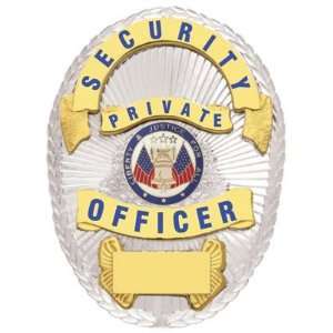  Security Private Officer Badge (Silver and Gold)