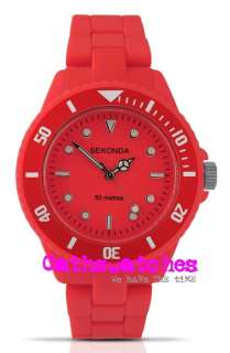  Red Plastic Bracelet watch 4409 Water resistant 50m Ice Red  
