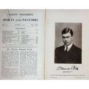  1915 Antique Portrait Mr Charles Bernard Kidd Huntsman 