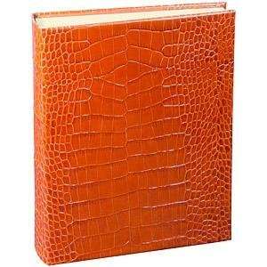  Crocodile pattern Orange Leather Large Bound Album by 