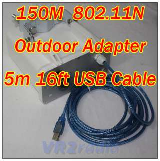 Newly WiFi Outdoor 44dBm 150M Adapter Antenna 5M cable  