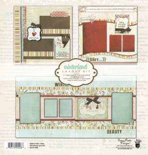 Fancy Pants Designs   Winterland Collection   12 x 12 Layout Kit 