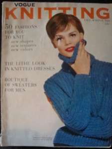 VINTAGE VOGUE KNITTING F/W 1961 DRESSES 50 FASHIONS 4 U  