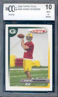 2005 topps total #483 AARON RODGERS rookie BGS BCCG 10  