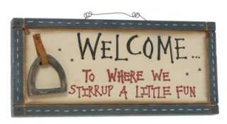 Wall Art Western Welcome Sign Horse Tack  
