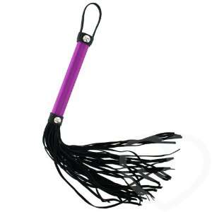  Lovehoney Tease Me Satin and Leather Flogger Whip Purple 