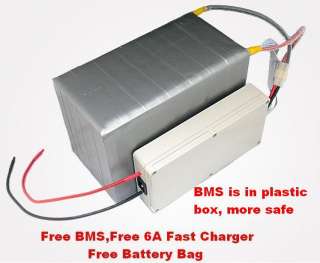 LiFePO4 Battery 48V10AH with BMS,Fast Charger and Bag  