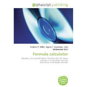  Formula calculator (9786132728784) Books
