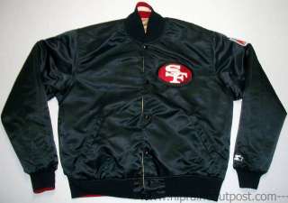Vintage San Francisco 49ers Reversible NFL Starter Team Satin Jacket 